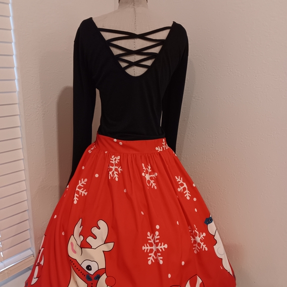 Festive Red Reindeer Dress - Picture 5 of 6